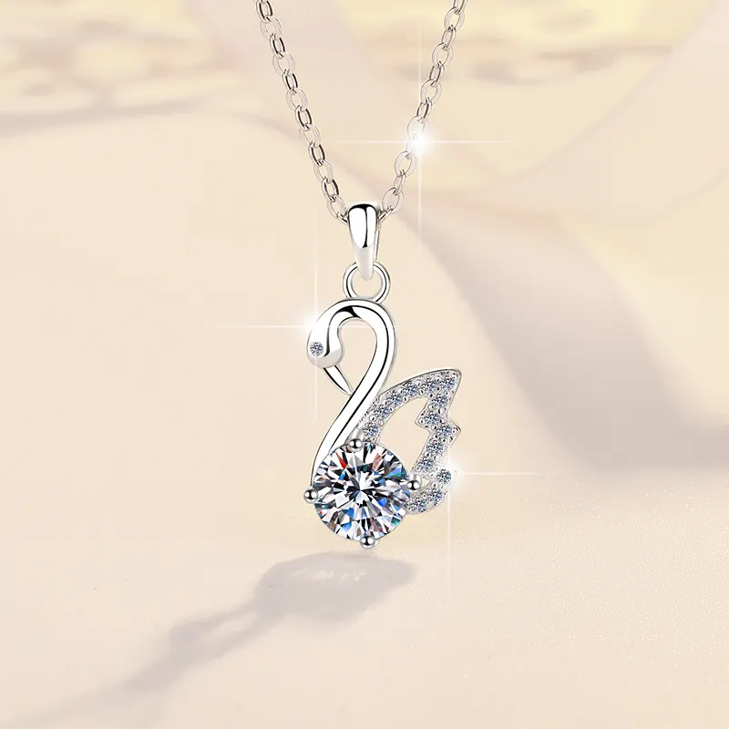 HK055_2 Moissanita Plata 925 Mujer Joyas SyE - Imagen 2