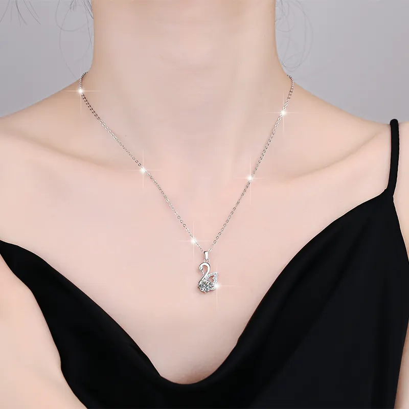 HK055_5 Moissanita Plata 925 Mujer Joyas SyE - Imagen 5